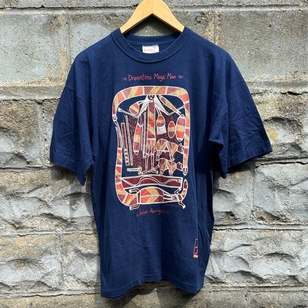 Vintage Australian Aboriginal art tee size L native indigenous artist
